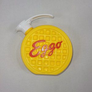 Eggo Waffles Syrup Bottle 5.5" Plastic Dispenser Breakfast Waffle Shaped